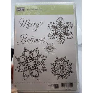 Stampin Up SNOWFLAKE SOIREE Christmas Merry Believe RETIRED